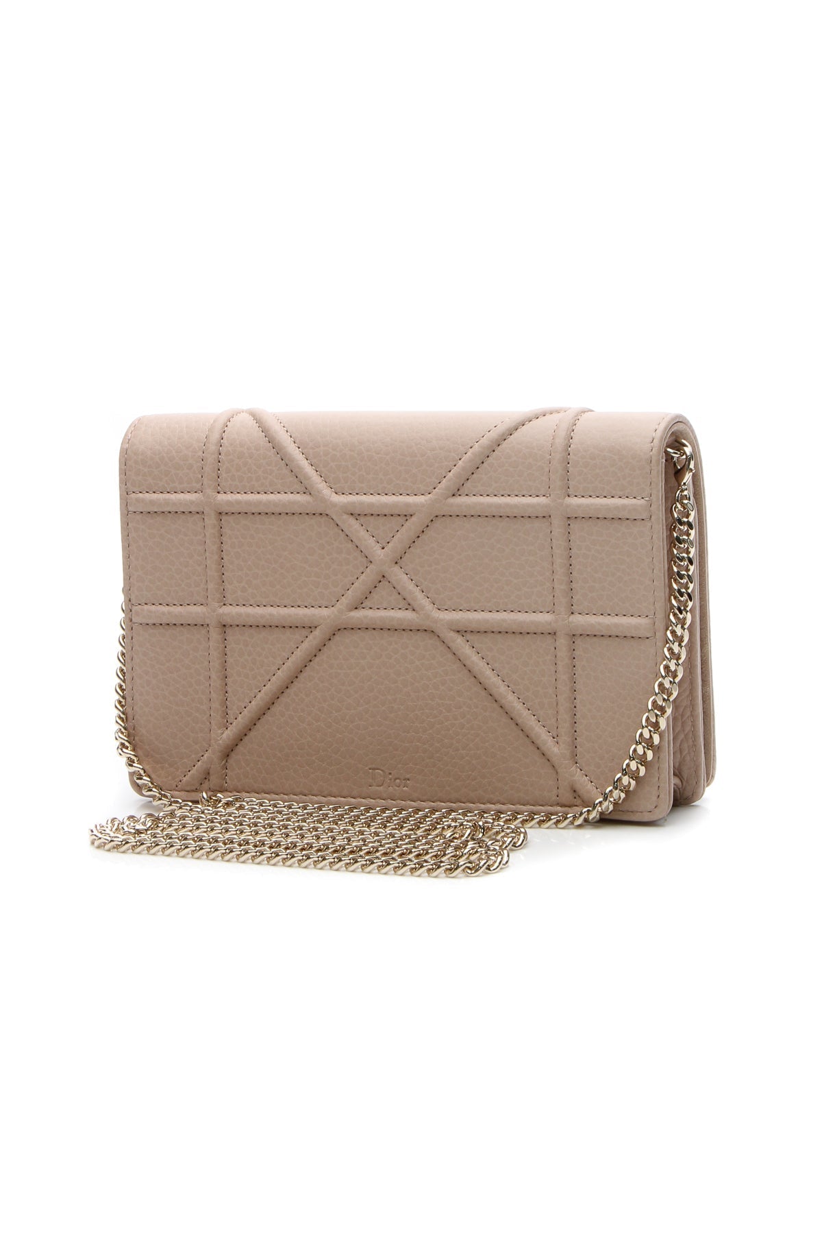 Diorama Wallet on a Chain Bag - Nude